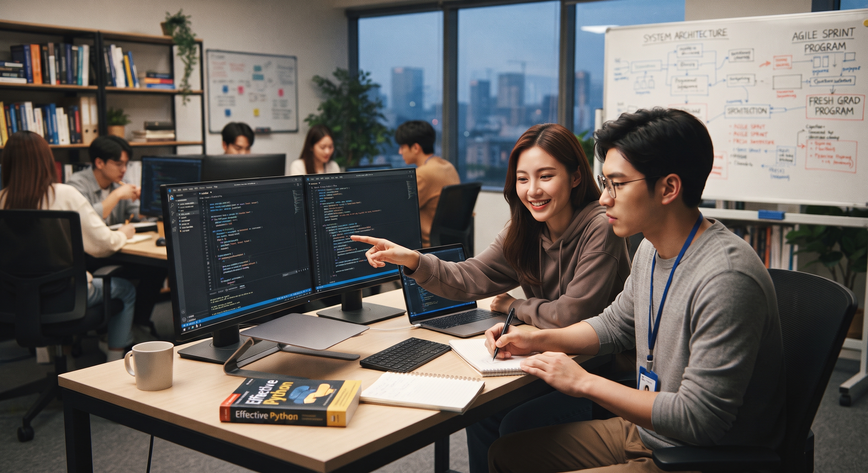 Fresh graduates taking part in a Hexnetics coding class